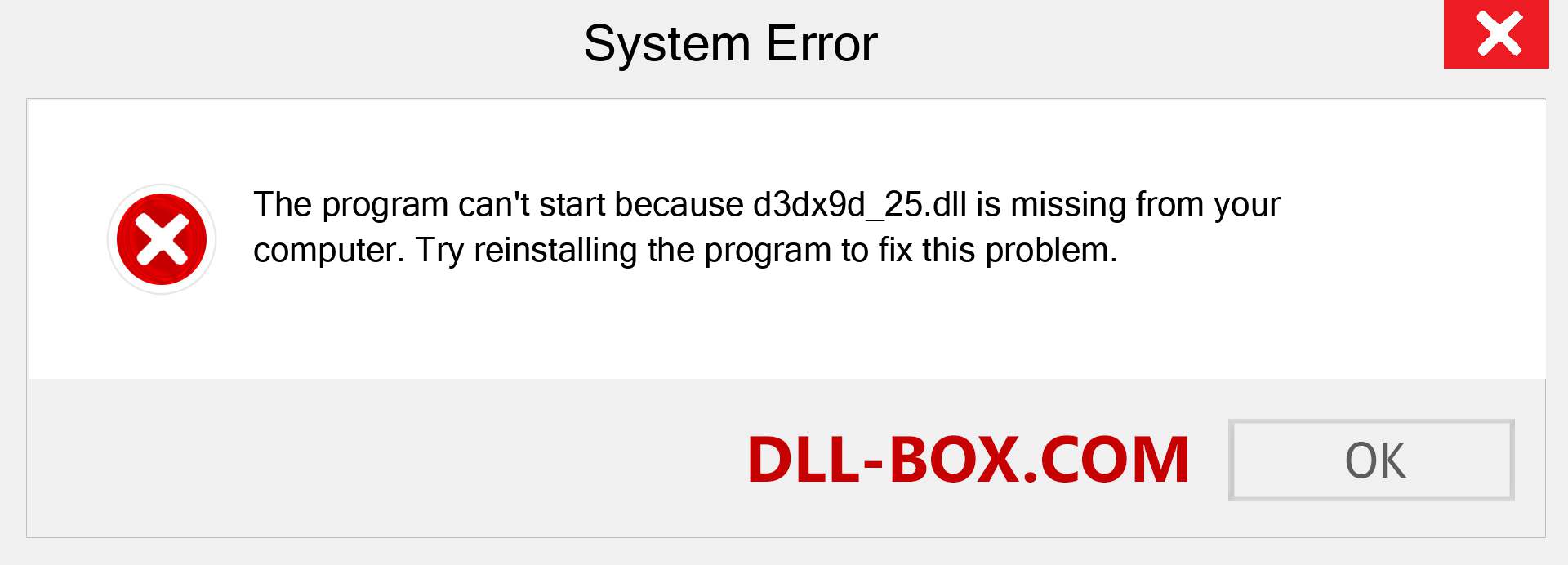 d3dx9d_25.dll file is missing?. Download for Windows 7, 8, 10 - Fix  d3dx9d_25 dll Missing Error on Windows, photos, images